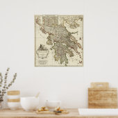 Antike Griechische Karte Poster (Küche)