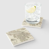 Antike griechische Karte Steinuntersetzer (Seitenansicht)