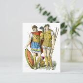 Antike griechische Krieger Postkarte (Stehend Vorderseite)