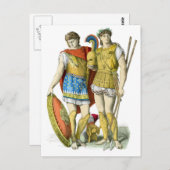 Antike griechische Krieger Postkarte (Vorne/Hinten)