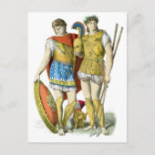 Antike griechische Krieger Postkarte (Vorderseite)