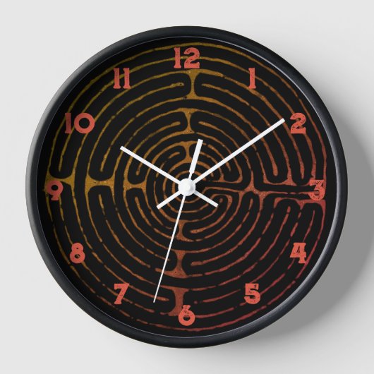 Antike griechische Labyrinthmauer Uhr (Vorderseite)