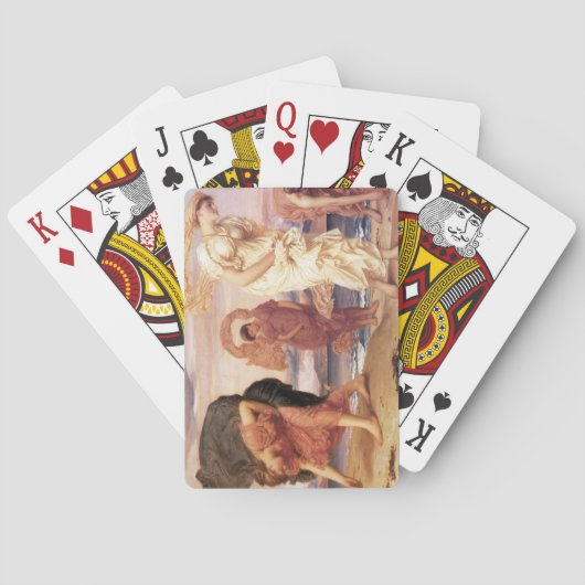 Antike griechische Mädchen fangen Kieselsteine auf Spielkarten (Rückseite)