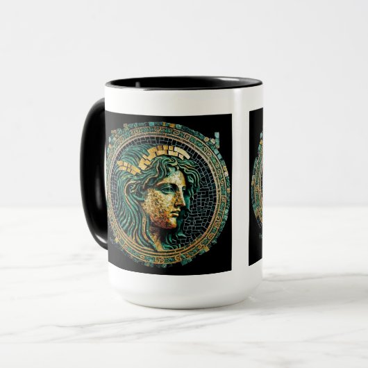 Antike griechische Mystery Combo-Tasse, 15 oz Tasse (Vorderseite Links)