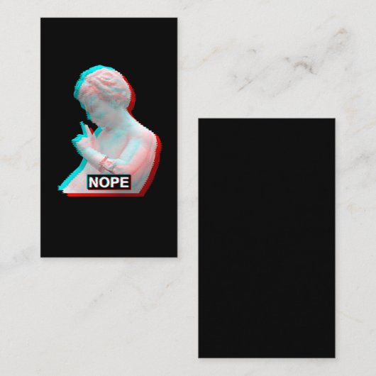 Antike griechische Skulptur Glitch ästhetische Vap Visitenkarte (Vorne/Hinten)