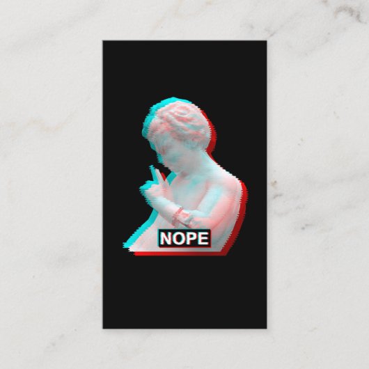 Antike griechische Skulptur Glitch ästhetische Vap Visitenkarte (Vorderseite)