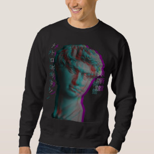Antike griechische Skulptur Vaporwave Statue Head Sweatshirt