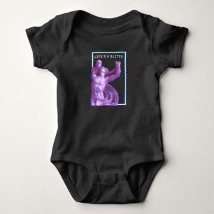 Antike griechische Statue Ästhetik Vaporwave Glit Baby Strampler
