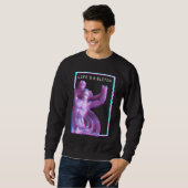 Antike griechische Statue Ästhetik Vaporwave Glitc Sweatshirt (Vorne ganz)
