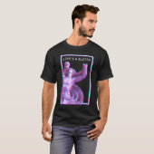 Antike griechische Statue Ästhetik Vaporwave Glitc T-Shirt (Vorne ganz)