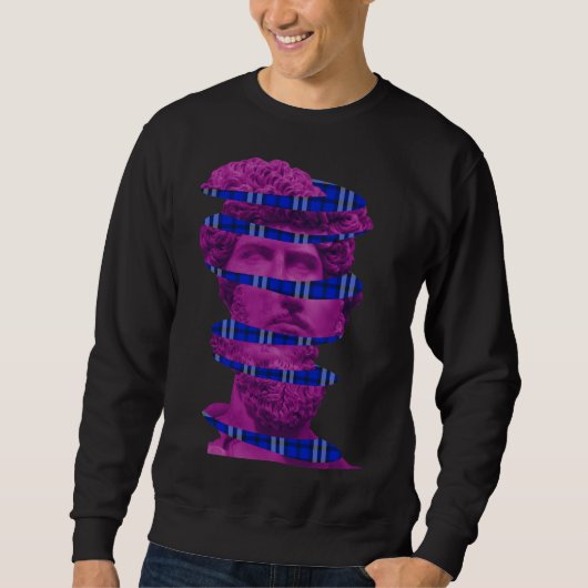 Antike griechische Statue ästhetische Vaporwave Sweatshirt (Vorderseite)