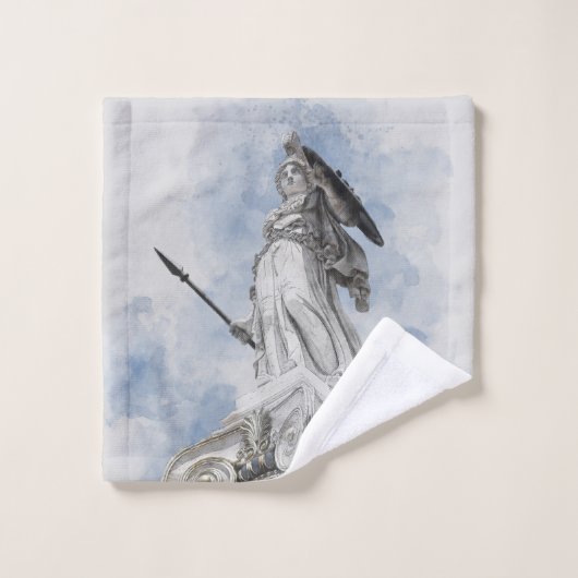 Antike griechische Statue Athena Badhandtuch Set (Waschlappen)
