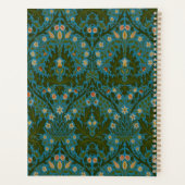 Antike Grün Blau William Morris Herbstblumen Planer (Rückseite)