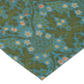 Antike Grün Blau William Morris Herbstblumen Tischdecke (Schrägansicht)