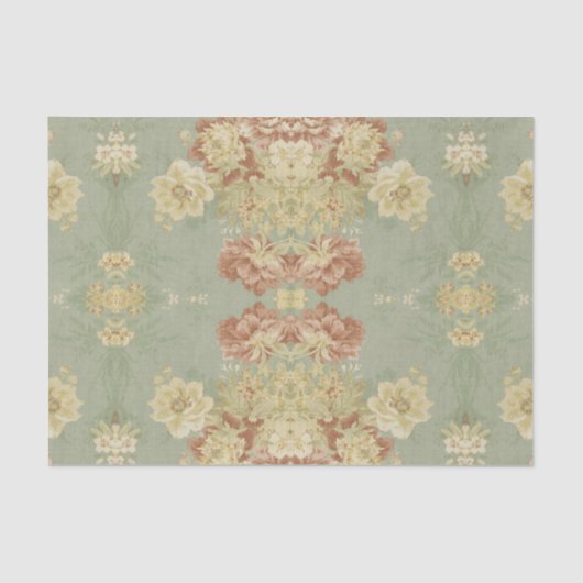 Antike grüne Printwerbung Seidenpapier (Vorderseite)