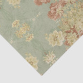 Antike grüne Printwerbung Seidenpapier (Ausschnitt)