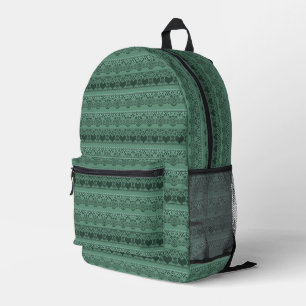 Antike grüne Spitze mit Durchbrucharbeit zur Dekor Bedruckter Rucksack