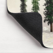Antike grüne Wald Bäume rustikal holzig Mousepad (Ecke)