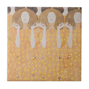 Antike Gustav Klimt Gold Art Nouveau Blumenkunst Fliese