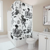 antike Halloween-Hexe Ghul Skelett-Toile Goth Duschvorhang (Beispiel)