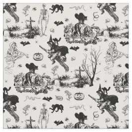 antike Halloween-Hexen-Ghoul-Skelett-Toile-Gotik Stoff