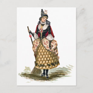 Antike Halloween Hexen Postkarte