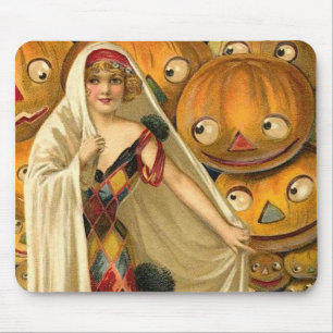 Antike Halloween-Kürbislaterne Mousepad