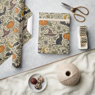 Antike Halloween-Ornamentik Geschenkpapier