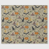 Antike Halloween-Ornamentik Geschenkpapier (Flach)