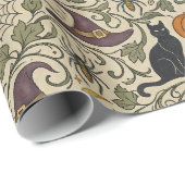 Antike Halloween-Ornamentik Geschenkpapier (Rolleneckpunkt)