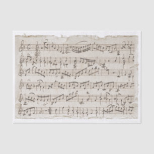 Antike handgeschriebene Musik mit zerrissenen Ränd Seidenpapier