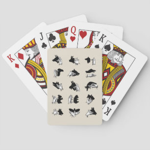 Antike Handpuppen-Schatten-Spiele Spielkarten