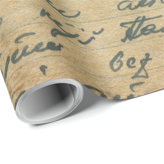 Antike Handschrift Letter-11 Geschenkpapier (Rolleneckpunkt)