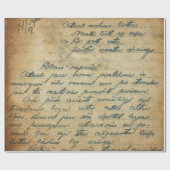 Antike Handschrift Letter-11 Geschenkpapier (Flach)