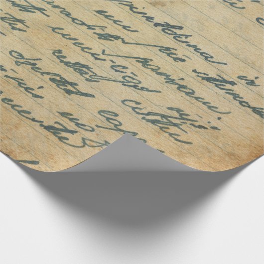 Antike Handschrift Letter-11 Geschenkpapier (Ecke)