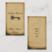 Antike Hauptschlüssel-Visitenkarte Visitenkarte (Vorne/Hinten)