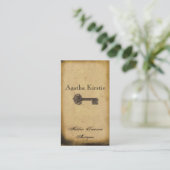 Antike Hauptschlüssel-Visitenkarte Visitenkarte (Stehend Vorderseite)