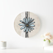 Antike Hellblaue Daisy Große Wanduhr (Zuhause)