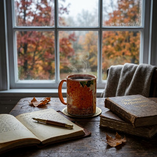 Antike Herbst-Chrysanthemen Tasse
