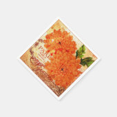 Antike Herbstchrysanthemen Serviette (Ecke)