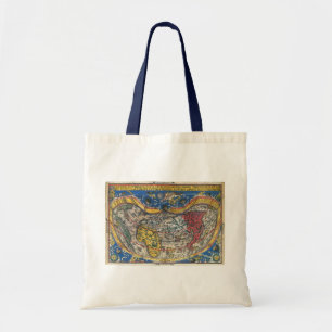 Antike herzförmige Weltkarte von Peter Apian 1520 Tragetasche