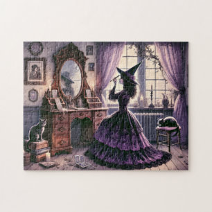Antike Hexe an der Vanity Gothic Academia Puzzle
