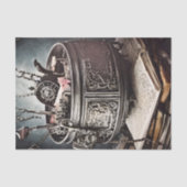 Antike Hexerei mit Cauldron und Zauberbüchern Seidenpapier (Vorderseite)