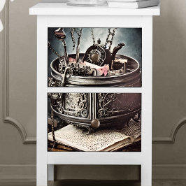 Antike Hexerei mit Cauldron und Zauberbüchern Seidenpapier