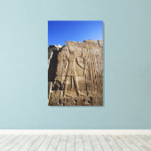 antike Hieroglyphen an der Wand, Tempel von Karnak Leinwanddruck (Insitu (Holzboden))