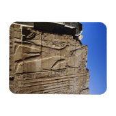 antike Hieroglyphen an der Wand, Tempel von Karnak Magnet (Horizontal)