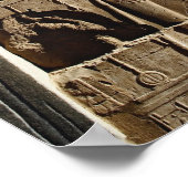 antike Hieroglyphen an der Wand, Tempel von Karnak Poster (Ecke)