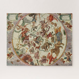 Antike Himmels-Nordsternkarte 1660 Puzzle