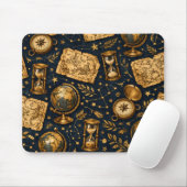 Antike Himmelskarte & Astronomie-Muster Mousepad (Mit Mouse)