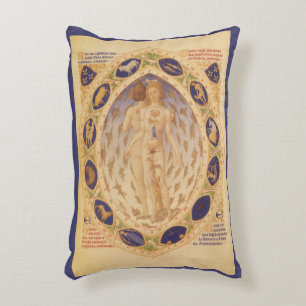 Antike Himmelskarte des Zodiak, Vintage-Astrologie Dekokissen